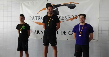 Palao, a la derecha, en el tercer cajón del podio / CNY