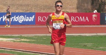 López, durante la prueba en Roma / Facebook