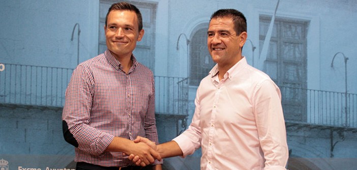 Romero y Serrejón, en la presentación de Elpozo - Palma Futsal / GMC