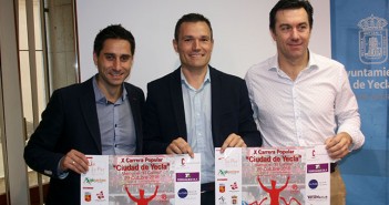 Juanma Molina, Pedro Romero y José Andrés Santa, en la presentación de la prueba / Á. Ayala