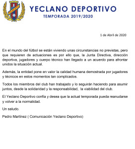 YeclaSPort_Comunicado_Yeclano