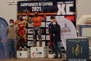 Pedro Luis en uno de sus podiums en Cozar. Foto: organización Cózar