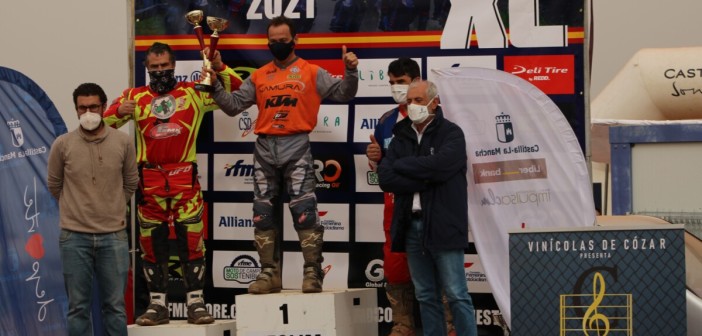 Pedro Luis en uno de sus podiums en Cozar. Foto: organización Cózar